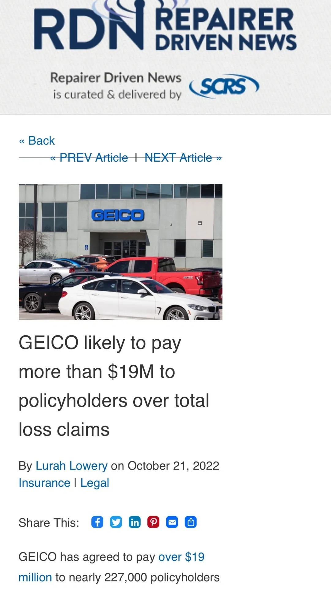 Geico Total Loss Underpayments Auto Claim Consultants